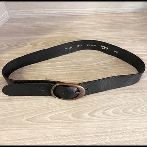 New W/Out Tags Fossil Small Black Belt w/ Edging